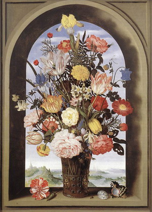 Bouquet in an Arched Window 1620