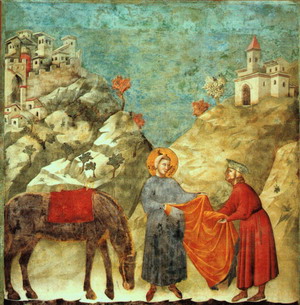 Saint Francis Giving his Mantle to a Poor Man 1300