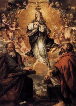 Virgin of the Immaculate Conception with Sts Andrew and John the Baptist 1650-52