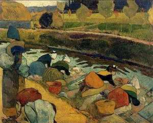 Washerwomen At The Roubine Du Roi Arles