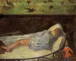 Young Girl Dreaming Aka Study Of A Child Asleep The Painters Daughter Line Rue Carcel