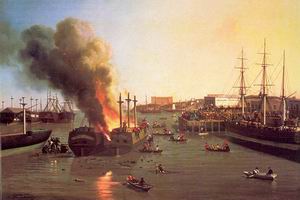 Fire in San Francisco Bay 1856