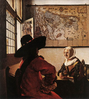 Officer with a Laughing Girl c. 1657