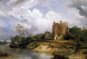 River Landscape with Ruins 1838