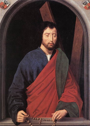 St Andrew (left wing of a diptych, reverse) 1490s