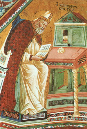 The Doctors of the Church, detail of St. Jerome 1300