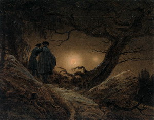 Two Men Contemplating the Moon 1819-20