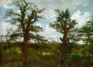 Landscape with Oak Trees &amp; a Hunter 1811