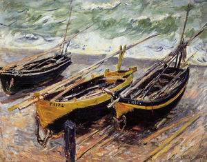 Three Fishing Boats 1885