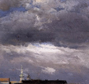 Cloud Study, Thunder Clouds over the Palace Tower at Dresden c. 1825