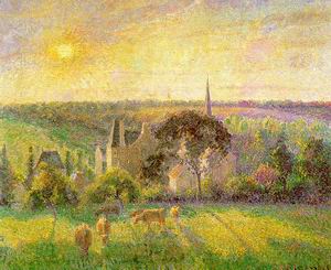 Countryside &amp; Eragny Church and Farm 1895