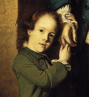 Edward Morant and His Son John. Detail. 1759