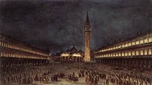 Nighttime Procession in Piazza San Marco 1758
