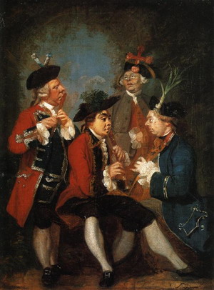 Sir Thomas Kennedy, James Caulfeild, Mr Ward and Mr Phelps. 1751