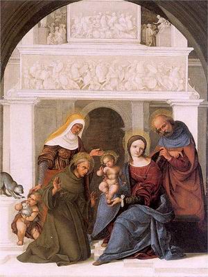 The Holy Family with Saint Francis 1520