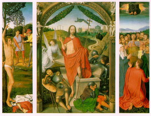 The Resurrection, with the Martyrdom of Saint Sebastian and the Ascension Truptych