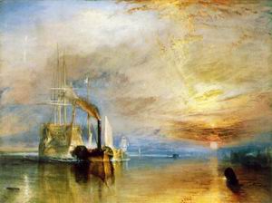 The Fighting Temeraire tugged to her last berth to be broken up 1838