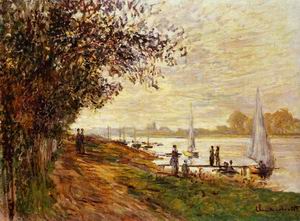 The Riverbank at Le Petit- Gennevilliers Sunset 1875
