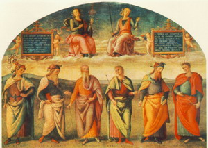 Prudence and Justice with Six Antique Wisemen 1497