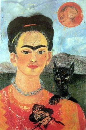 Self-portrait with a Portrait of Diego on the Breast and Maria between the Eyebrows 1953~54