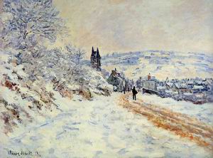 The Road to Vetheuil Snow Effect 1879