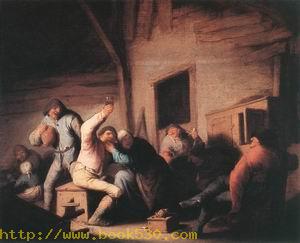 Carousing Peasants in a Tavern c. 1635