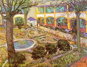 The Courtyard of the Hospital in Arles, 1889