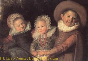 Three Children with a Goat Cart (detail) c.1620
