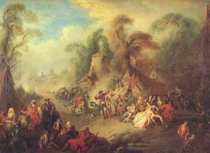 A Country Festival with Soldiers Rejoicing 1728