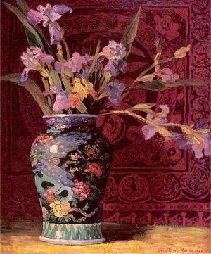 Oriental Composition with Bearded Iris and Daffodil 1922