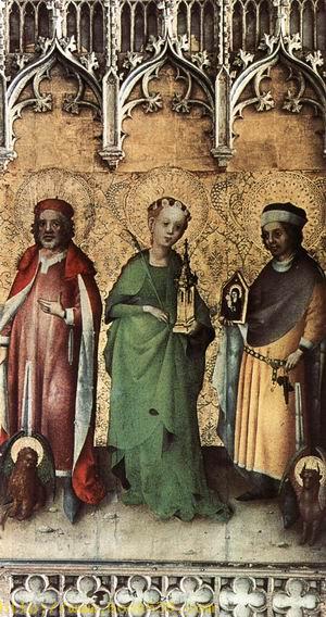 Sts Mark, Barbara and Luke 1445-50