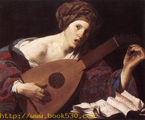 Woman Playing the Lute 1624-26