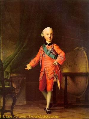 Grand Prince Pavel Petrovich in his Study 1766