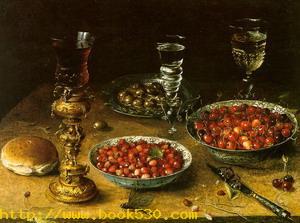 Still-Life with Cherries &amp; Strawberries in China Bowls, 1608