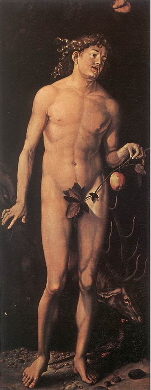 Adam and Eve (left panel)
