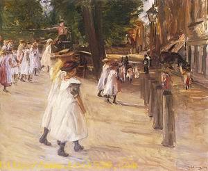 On the Way to School in Edam 1904
