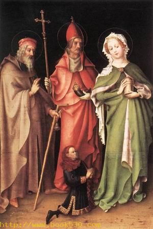 Saints Catherine, Hubert and Quirinus with a Donor c. 1435