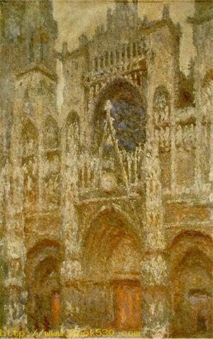 cathedrale de Rouen, le portail, temps gris (Rouen Cathedral, the West Portal, Dull Weather)