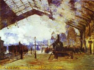 Gare Saint Lazare the Train from Normandy. 1877