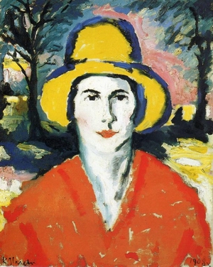 Portrait of Woman in Yellow Hat 1930s