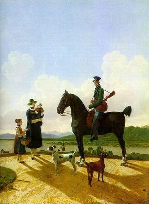 Riders on Lake Tegernsee II, 1825