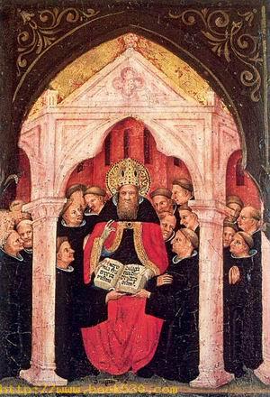 The Saint Gives the Rule to His Followers Approx. 1415