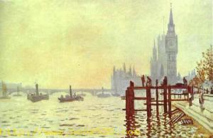 The Thames at Westminster (Westminster Bridge). 1871