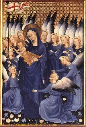 Wilton Diptych, Virgin and Child with Angels 1395