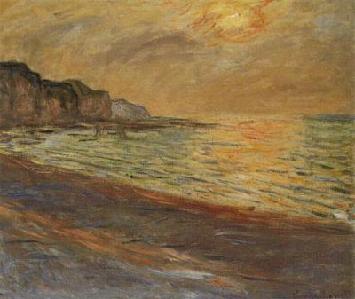 Beach at Pourville, Sunset