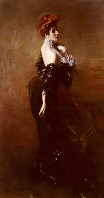 Portrait Of Madame Pages In Evening Dress