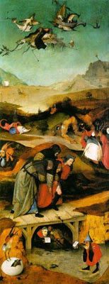 Temptation of St Anthony, left wing of the triptych