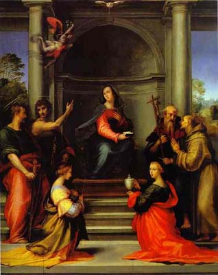 The Annunciation, with Saints Margaret, Mary Magdalen, Paul, John the Baptist