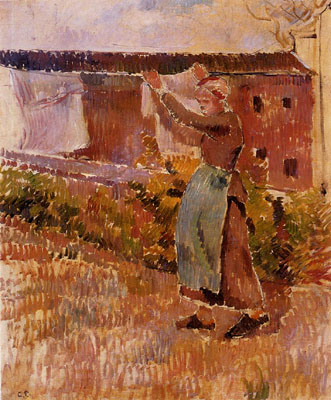 Woman Tending the Laundry (study)