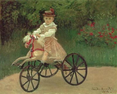 Jean Monet on his Horse Tricycle